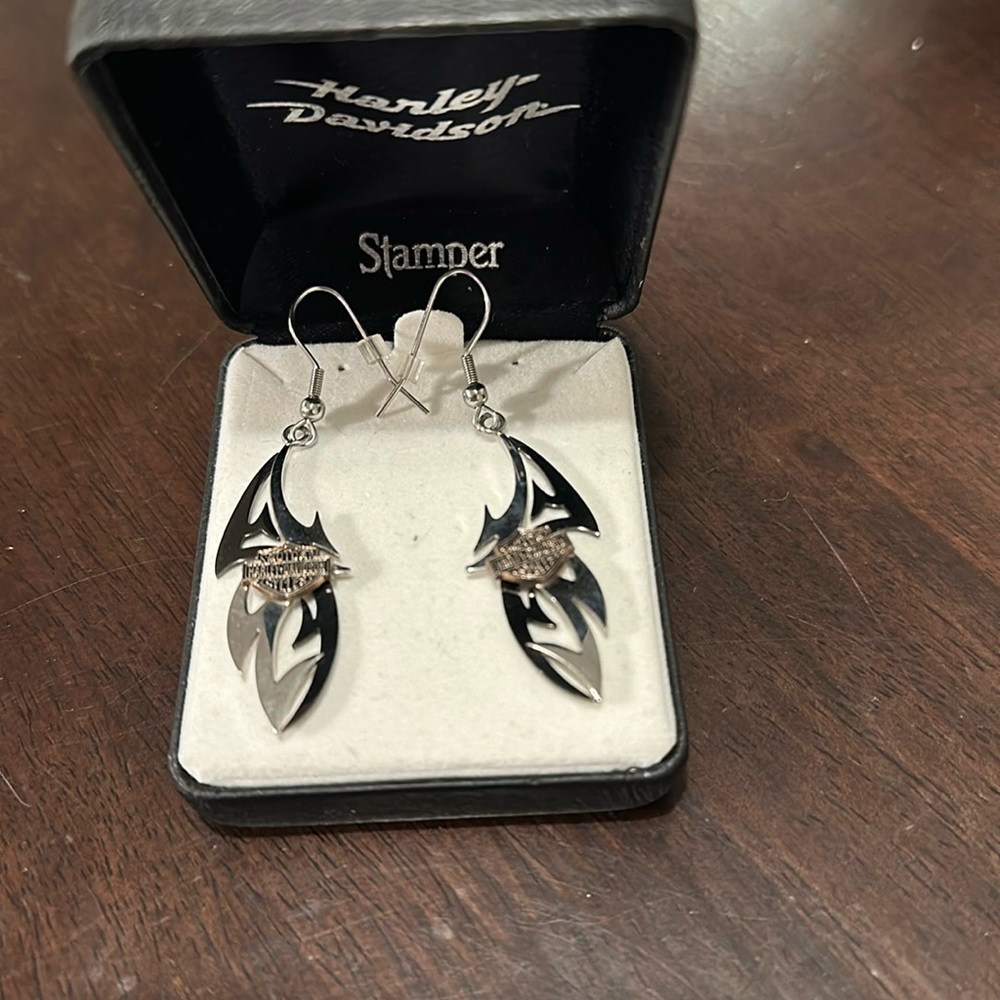 Harley Davidson Earrings by Stamper jewelry